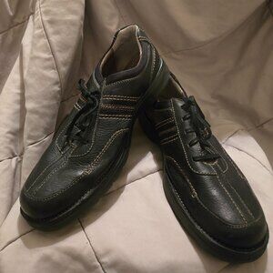 Clarks Slone Lace-Up Low Top Leather Black Oxford Shoes Men's 12 M 82470